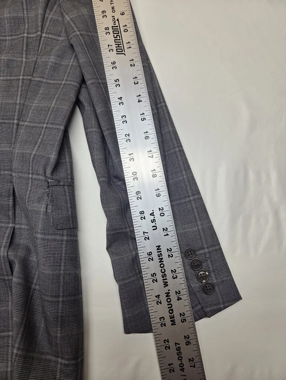 Canali 1934 Gray Glen Plaid 2-Piece Suit 42R(EU 56R) 36W Made in Italy 100% Wool